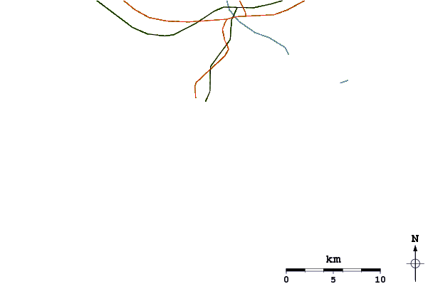 Routes et rivières à proximité San Francisco