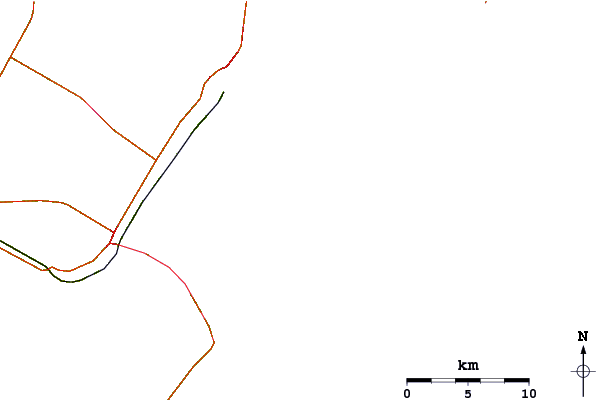 Routes et rivières à proximité San Jose Island