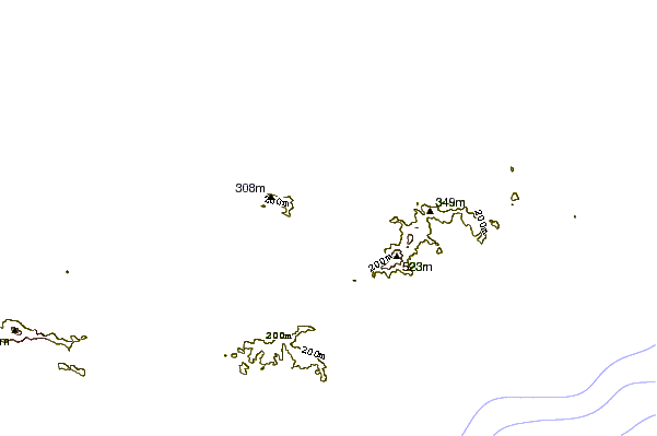 Littoral autour Sandy Cay