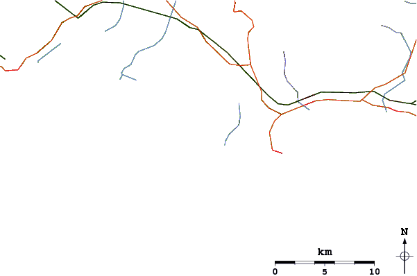 Routes et rivières à proximité Santa Agostino