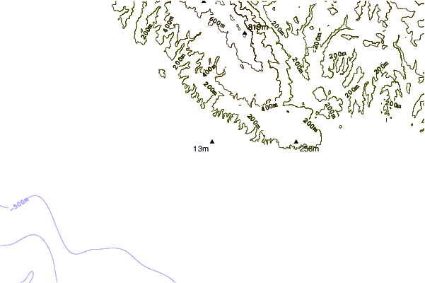 Littoral autour Shacks