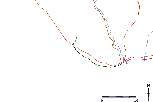 Routes et rivières à proximité Shacks