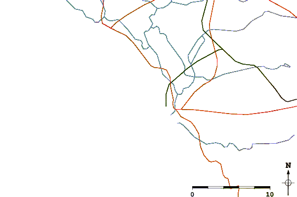 Routes et rivières à proximité Sion sur l'Ocean