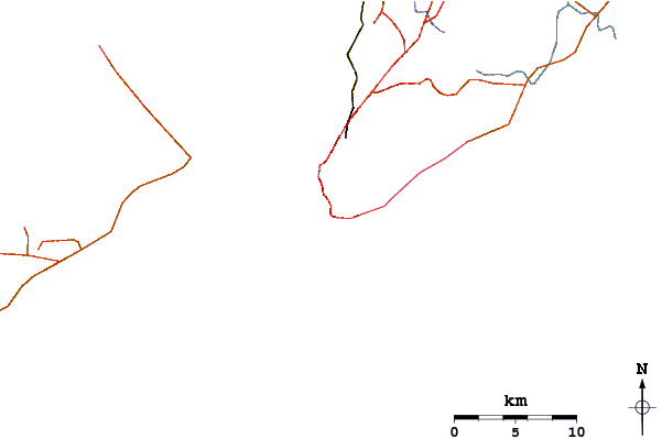 Routes et rivières à proximité Tony