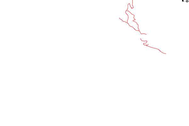 Routes et rivières à proximité Unstad (Lofoten)