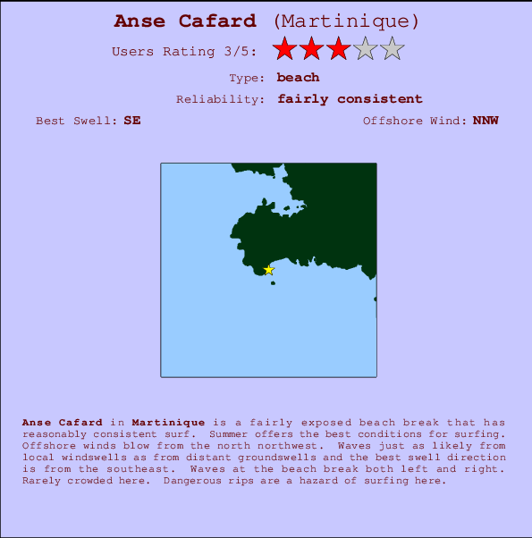 Anse Cafard Carte et Info des Spots