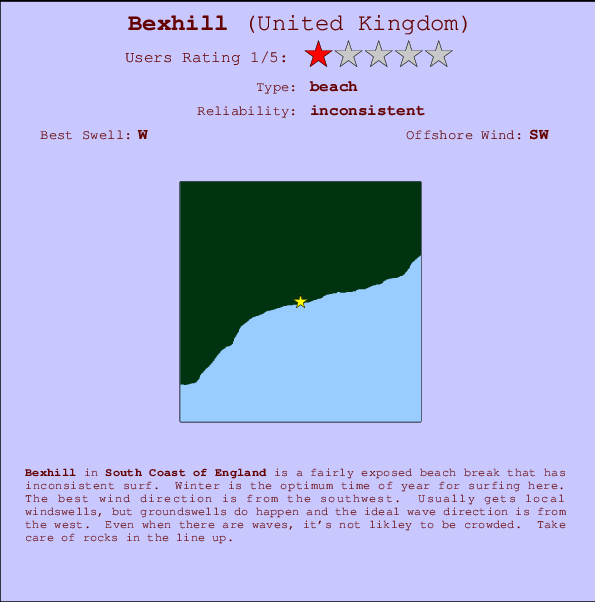 Bexhill Carte et Info des Spots