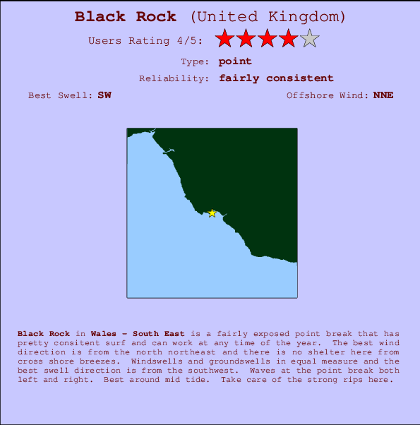 Black Rock Carte et Info des Spots