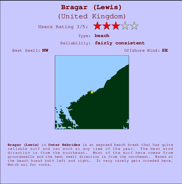Bragar (Lewis) Carte et Info des Spots