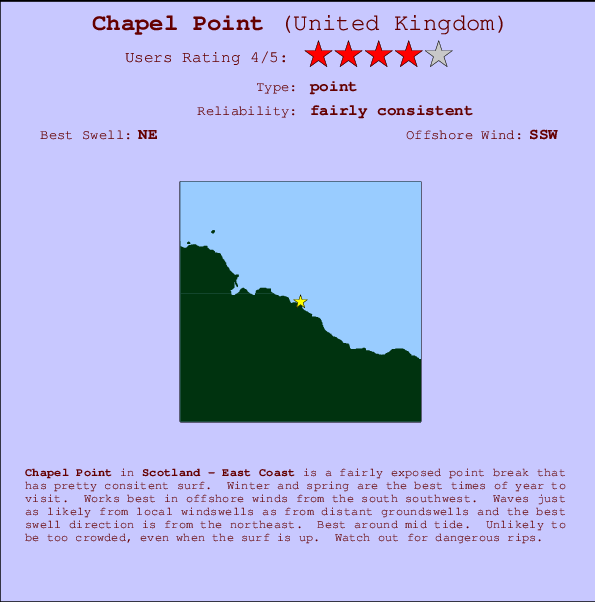 Chapel Point Carte et Info des Spots