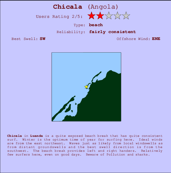 Chicala Carte et Info des Spots