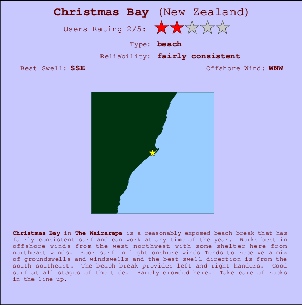 Christmas Bay Carte et Info des Spots