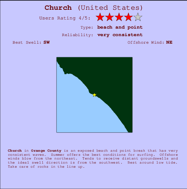Church Carte et Info des Spots