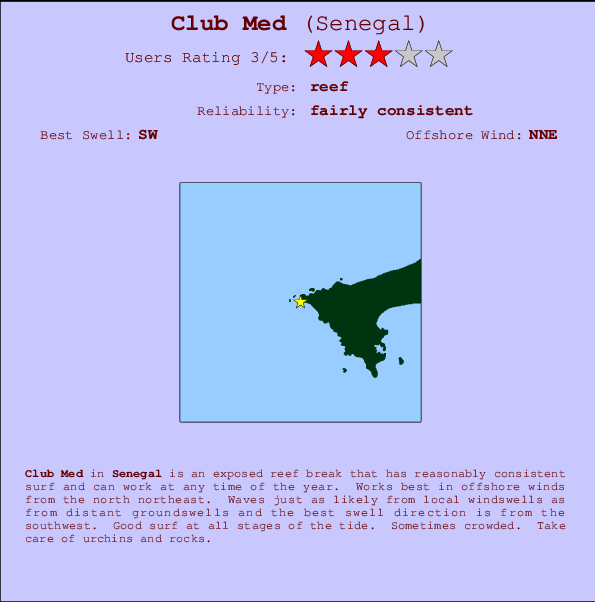 Club Med Carte et Info des Spots