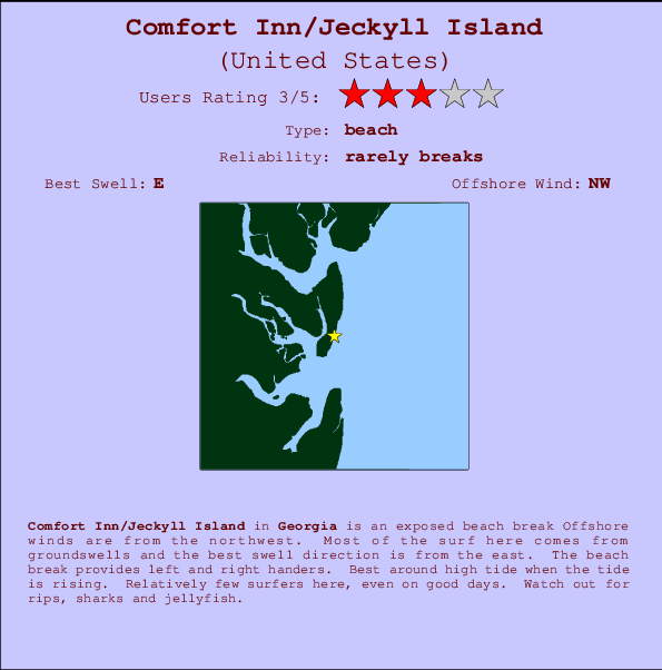 Comfort Inn/Jeckyll Island Carte et Info des Spots