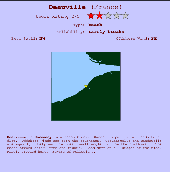 Deauville Carte et Info des Spots