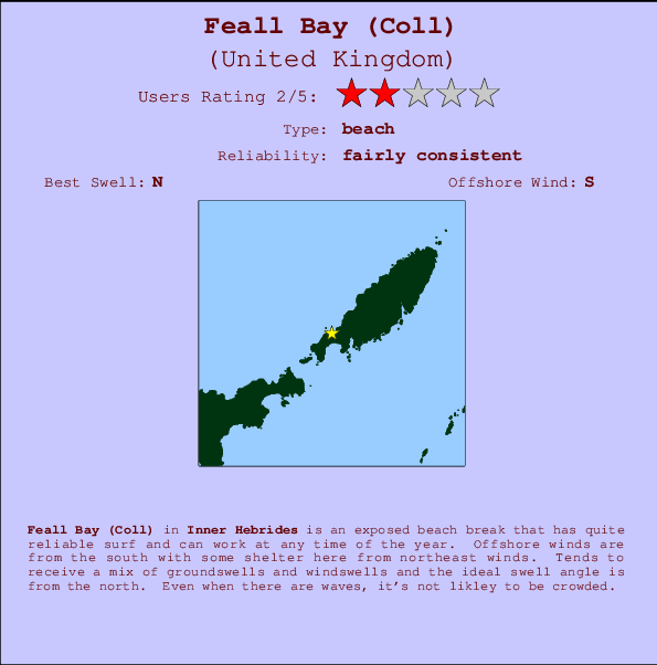 Feall Bay (Coll) Carte et Info des Spots