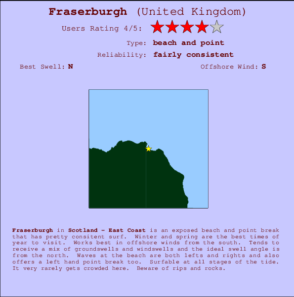 Fraserburgh Carte et Info des Spots