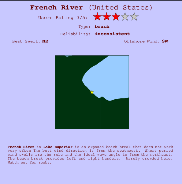 French River Carte et Info des Spots