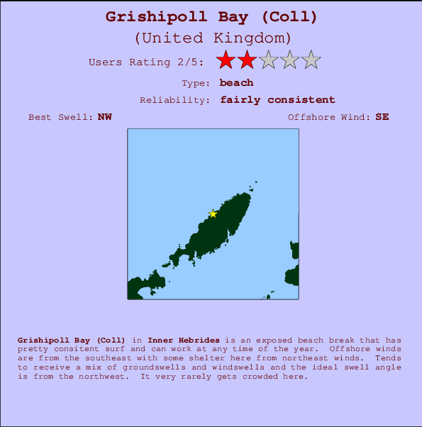 Grishipoll Bay (Coll) Carte et Info des Spots