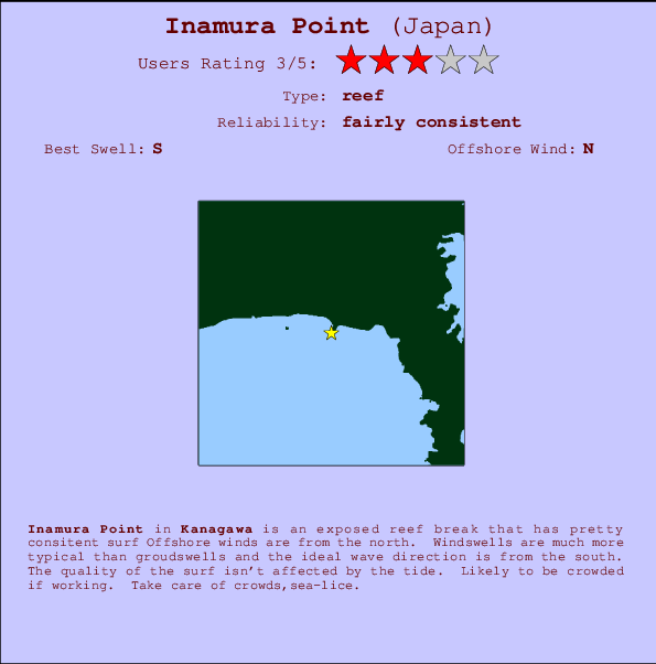 Inamura Point Carte et Info des Spots