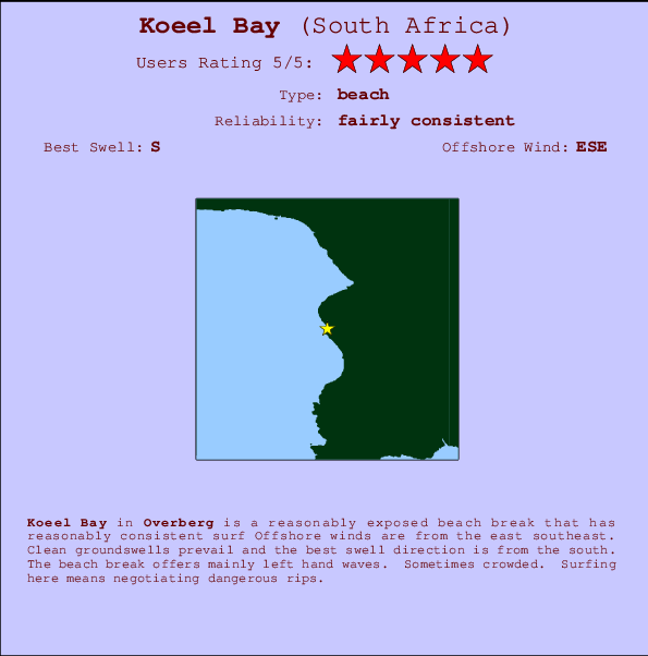 Koeel Bay Carte et Info des Spots