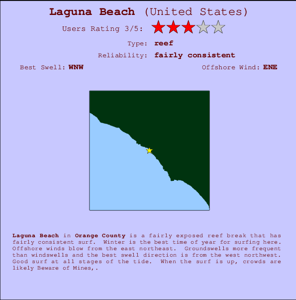 Laguna Beach Carte et Info des Spots