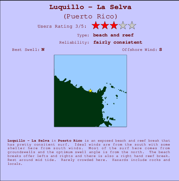 Luquillo - La Selva Carte et Info des Spots