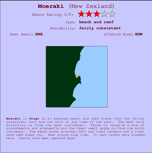 Moeraki Carte et Info des Spots