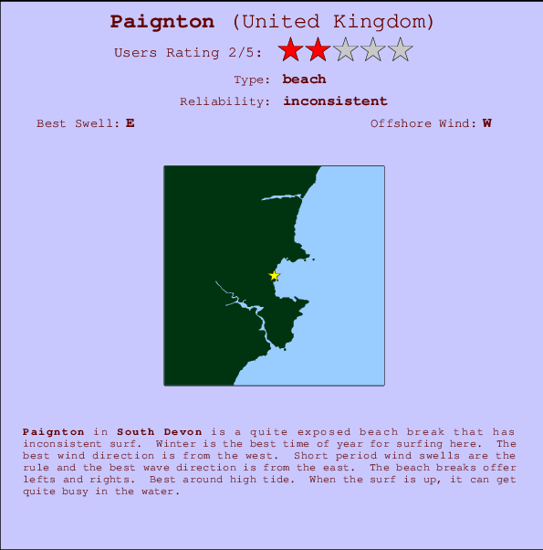 Paignton Carte et Info des Spots