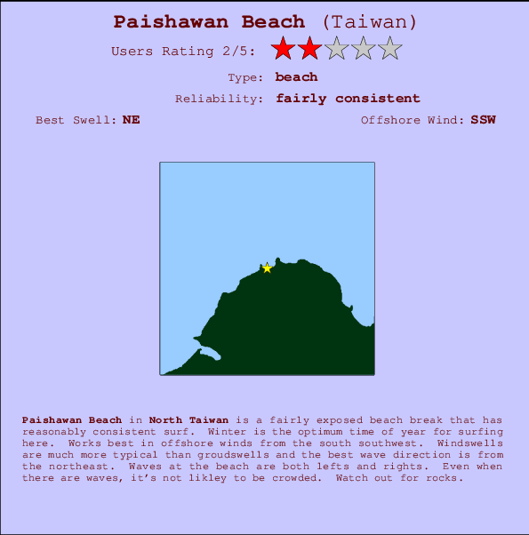 Paishawan Beach Carte et Info des Spots