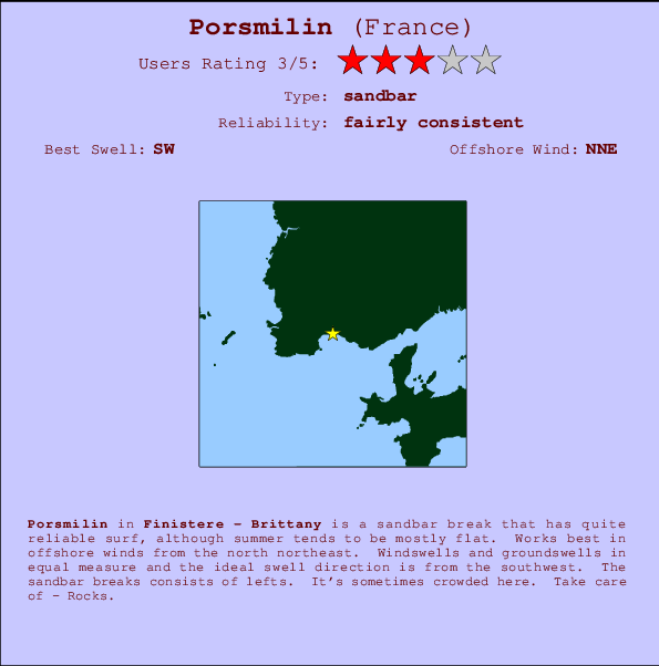 Porsmilin Carte et Info des Spots