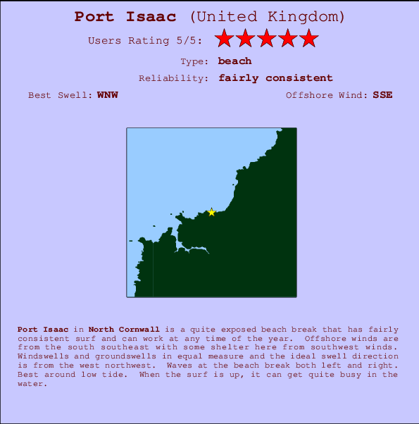 Port Isaac Carte et Info des Spots