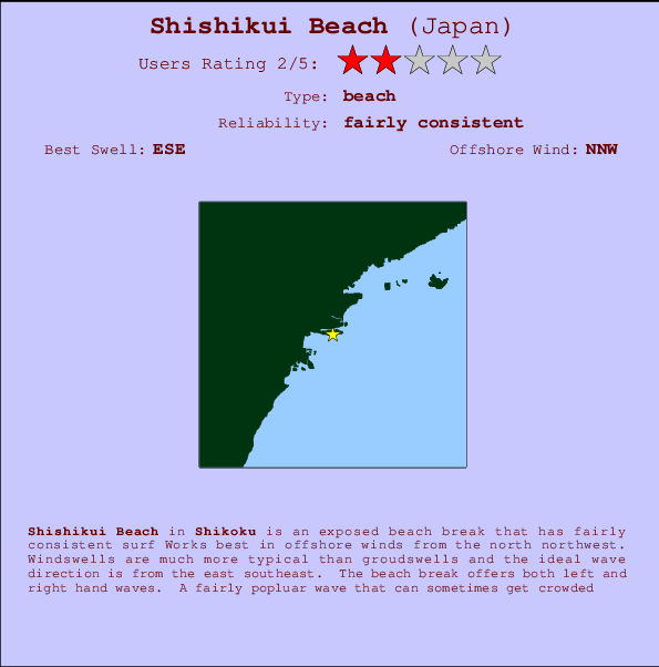 Shishikui Beach Carte et Info des Spots