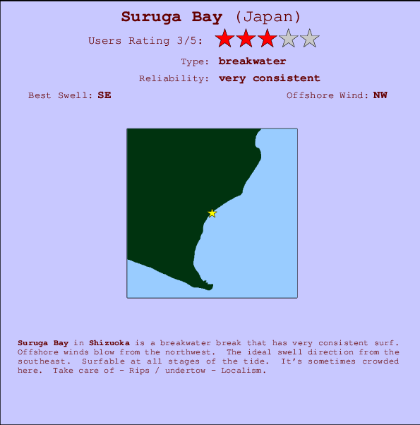 Suruga Bay Carte et Info des Spots