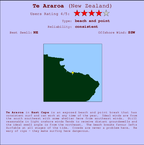 Te Araroa Carte et Info des Spots
