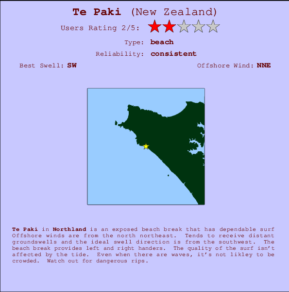 Te Paki Carte et Info des Spots
