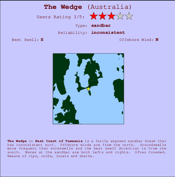 The Wedge Carte et Info des Spots