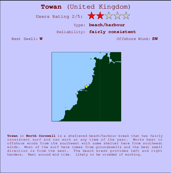 Towan Carte et Info des Spots