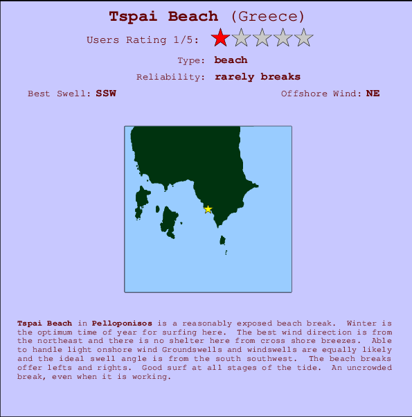 Tspai Beach Carte et Info des Spots