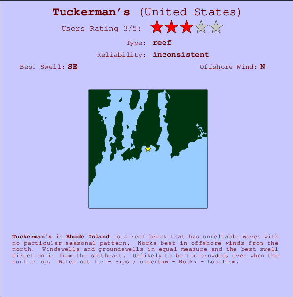 Tuckerman's Carte et Info des Spots