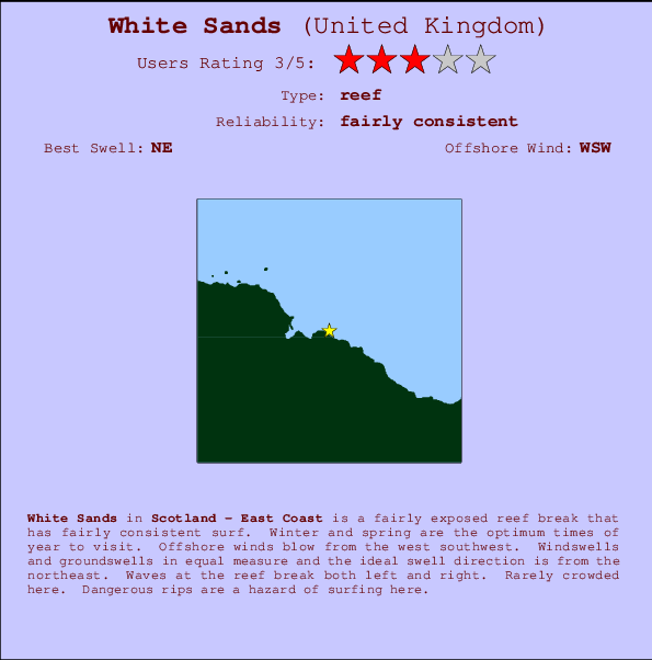White Sands Carte et Info des Spots