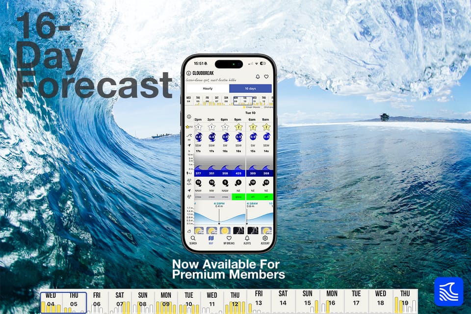 Surf-Forecast Premium Launches 16-day Forecast and New, Improved Modelling