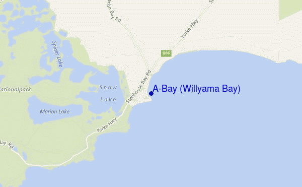 carte de localisation de A-Bay (Willyama Bay)