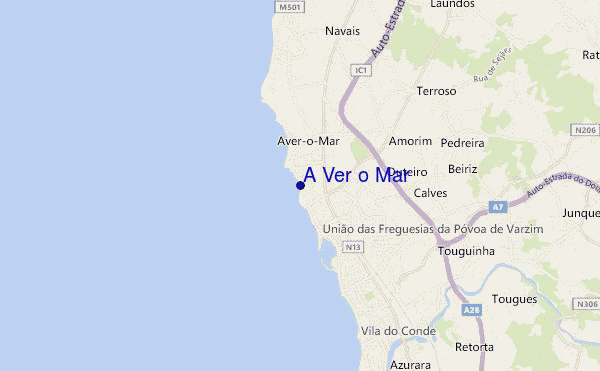 carte de localisation de A Ver o Mar