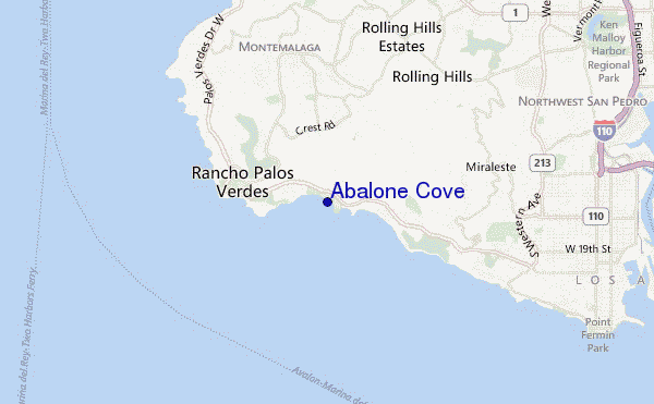 carte de localisation de Abalone Cove