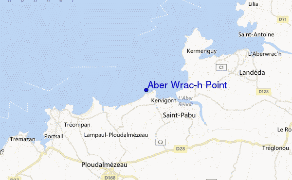 carte de localisation de Aber Wrac'h Point