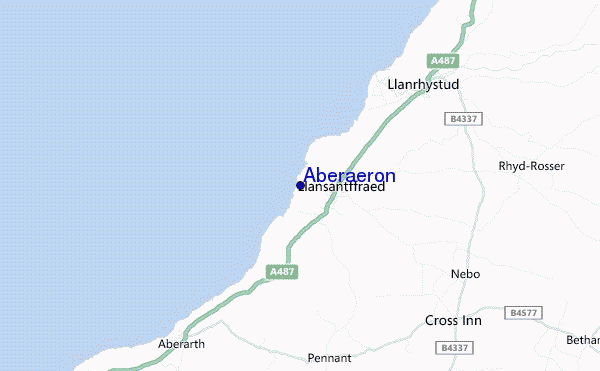 carte de localisation de Aberaeron