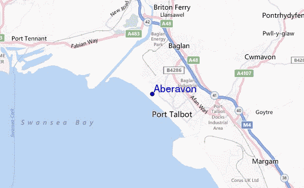 carte de localisation de Aberavon