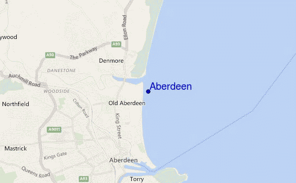carte de localisation de Aberdeen